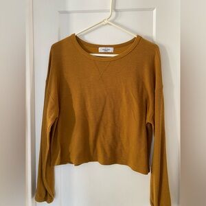 Carly Jean Los Angeles Mustard Long Sleeve Top